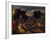 The Israelites Collecting Manna (Manna) in the Desert, 17Th Century (Oil on Canvas)-Nicolas Poussin-Framed Giclee Print