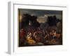 The Israelites Collecting Manna (Manna) in the Desert, 17Th Century (Oil on Canvas)-Nicolas Poussin-Framed Giclee Print