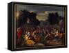 The Israelites Collecting Manna (Manna) in the Desert, 17Th Century (Oil on Canvas)-Nicolas Poussin-Framed Stretched Canvas