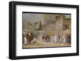 The Israelites Led by Joshua and Helped by God Destroy Jericho-Robert Leinweber-Framed Photographic Print