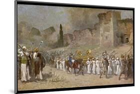 The Israelites Led by Joshua and Helped by God Destroy Jericho-Robert Leinweber-Mounted Photographic Print