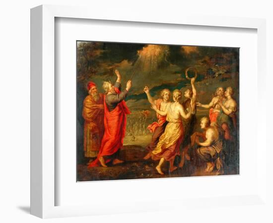 The Israelites Rejoicing After Crossing The Red Sea-Nicolas Poussin-Framed Giclee Print