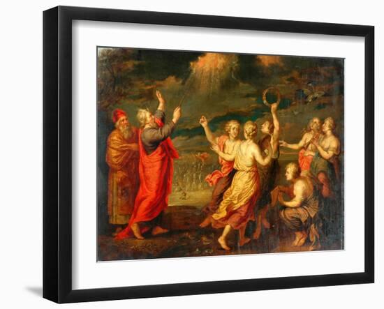 The Israelites Rejoicing After Crossing The Red Sea-Nicolas Poussin-Framed Giclee Print