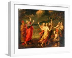 The Israelites Rejoicing After Crossing The Red Sea-Nicolas Poussin-Framed Giclee Print