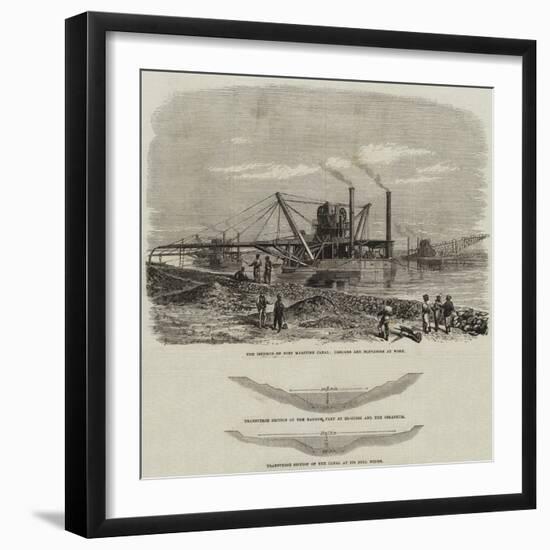 The Isthmus of Suez Maritime Canal-null-Framed Giclee Print