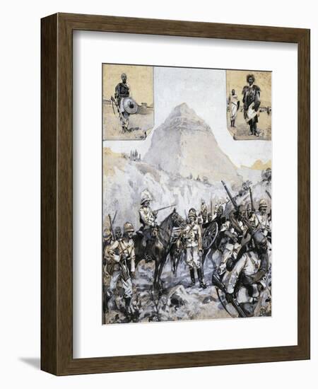 The Italian Army in Amba-Alaghi, 1895-null-Framed Giclee Print