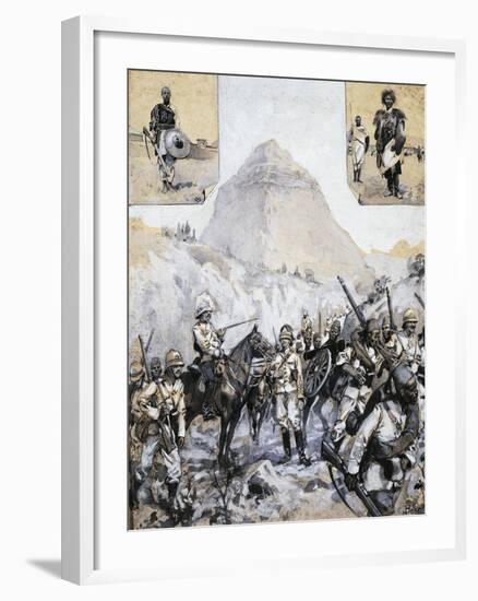 The Italian Army in Amba-Alaghi, 1895-null-Framed Giclee Print