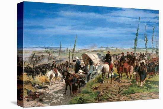The Italian Camp at the Battle of Magenta-Giovanni Fattori-Stretched Canvas