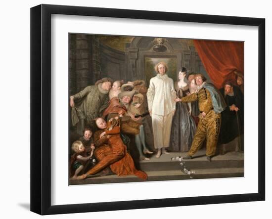 The Italian Comedians by Antoine Watteau-Antoine Watteau-Framed Giclee Print