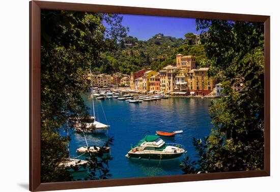 The Italian Fishing Village of Portofino, Liguria, Italy, Europe-Laura Grier-Framed Photographic Print