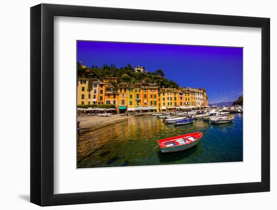 The Italian Fishing Village of Portofino, Liguria, Italy, Europe-Laura Grier-Framed Photographic Print