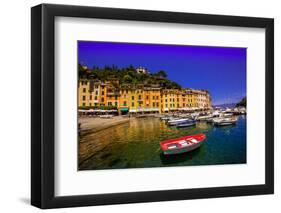 The Italian Fishing Village of Portofino, Liguria, Italy, Europe-Laura Grier-Framed Photographic Print