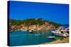 The Italian Fishing Village of Portofino, Liguria, Italy, Europe-Laura Grier-Stretched Canvas