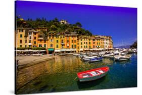 The Italian Fishing Village of Portofino, Liguria, Italy, Europe-Laura Grier-Stretched Canvas