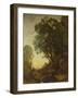The Italian Goatherd, or the Effect of the Setting Sun, C.1847 (Oil on Canvas)-Jean Baptiste Camille Corot-Framed Giclee Print