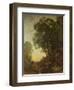 The Italian Goatherd, or the Effect of the Setting Sun, C.1847 (Oil on Canvas)-Jean Baptiste Camille Corot-Framed Giclee Print