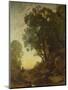The Italian Goatherd, or the Effect of the Setting Sun, C.1847 (Oil on Canvas)-Jean Baptiste Camille Corot-Mounted Giclee Print