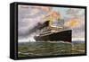 The Italian Steamship the Ancona, Launched in 1907, 20th Century-null-Framed Stretched Canvas