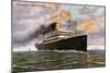 The Italian Steamship the Ancona, Launched in 1907, 20th Century-null-Mounted Giclee Print