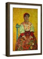 The Italian Woman (Agostina Segatori, Patron of the Cabaret, Le Tambourin), c.1887-Vincent van Gogh-Framed Giclee Print