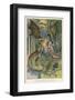 The Jabberwock with Eye of Flame Came Whiffling Through the Tulgey Wood-John Tenniel-Framed Photographic Print