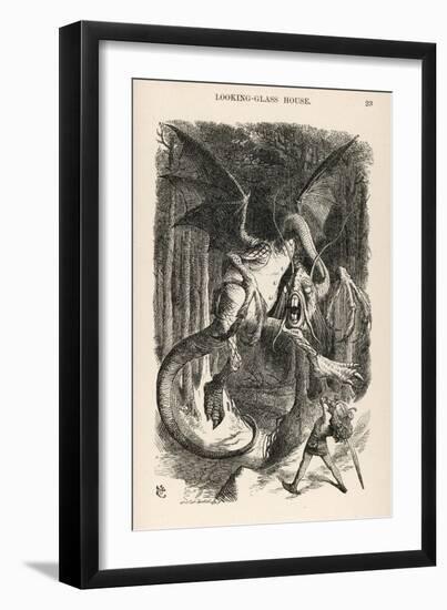 The Jabberwock-John Tenniel-Framed Art Print