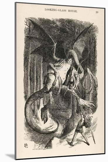 The Jabberwock-John Tenniel-Mounted Art Print