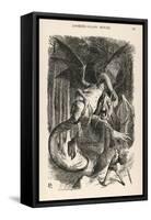 The Jabberwock-John Tenniel-Framed Stretched Canvas