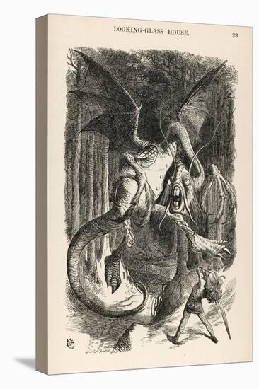 The Jabberwock-John Tenniel-Stretched Canvas