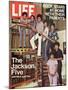 The Jackson Five with their Father and Mother, Joseph and Katherine, September 24, 1971-John Olson-Mounted Premium Photographic Print