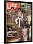 The Jackson Five with their Father and Mother, Joseph and Katherine, September 24, 1971-John Olson-Framed Photographic Print