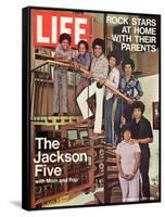 The Jackson Five with their Father and Mother, Joseph and Katherine, September 24, 1971-John Olson-Framed Stretched Canvas