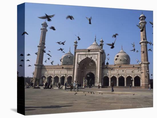The Jama Masjid (Friday Mosque), Old Delhi, Delhi, India-John Henry Claude Wilson-Stretched Canvas
