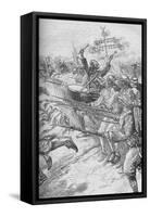 'The Janissaries Rushed To The Attack At Full Speed And With Fixed Bayonets', 1902-Paul Hardy-Framed Stretched Canvas