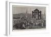 The Japanese Army Passing the Triumphal Arch Erected Near Seoul after the Victory at Asan, in Corea-Richard Caton Woodville II-Framed Giclee Print