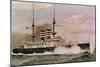 The Japanese Battleship Mikasa, Postcard-null-Mounted Giclee Print