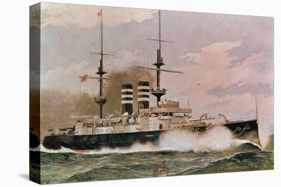 The Japanese Battleship Mikasa, Postcard-null-Stretched Canvas