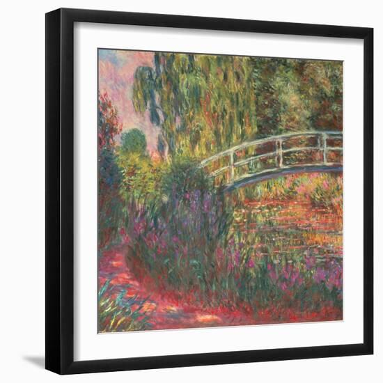 The Japanese Bridge in the Garden of Giverney, 1900-Claude Monet-Framed Giclee Print