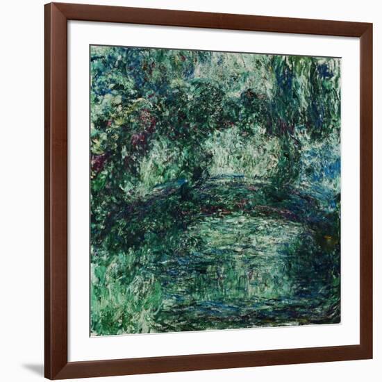 The Japanese Bridge on the Waterlily-Pond at Giverny, 1924/25-Claude Monet-Framed Giclee Print