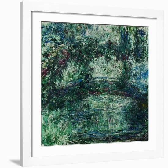 The Japanese Bridge on the Waterlily-Pond at Giverny, 1924/25-Claude Monet-Framed Giclee Print