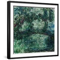 The Japanese Bridge on the Waterlily-Pond at Giverny, 1924/25-Claude Monet-Framed Giclee Print