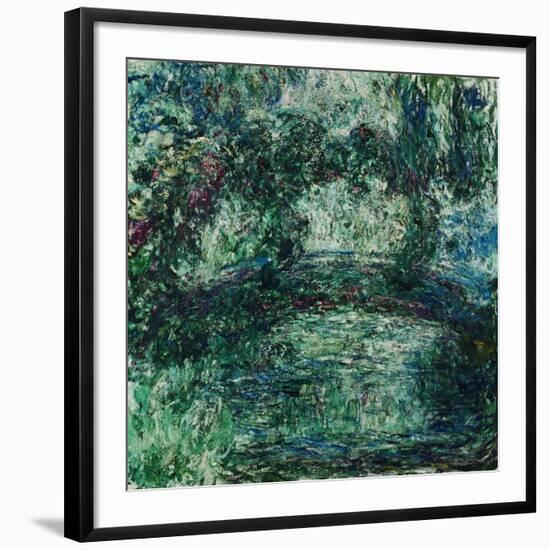 The Japanese Bridge on the Waterlily-Pond at Giverny, 1924/25-Claude Monet-Framed Giclee Print