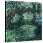 The Japanese Bridge on the Waterlily-Pond at Giverny, 1924/25-Claude Monet-Stretched Canvas
