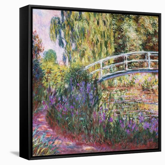 The Japanese Bridge, Pond with Water Lilies, 1900-Claude Monet-Framed Stretched Canvas