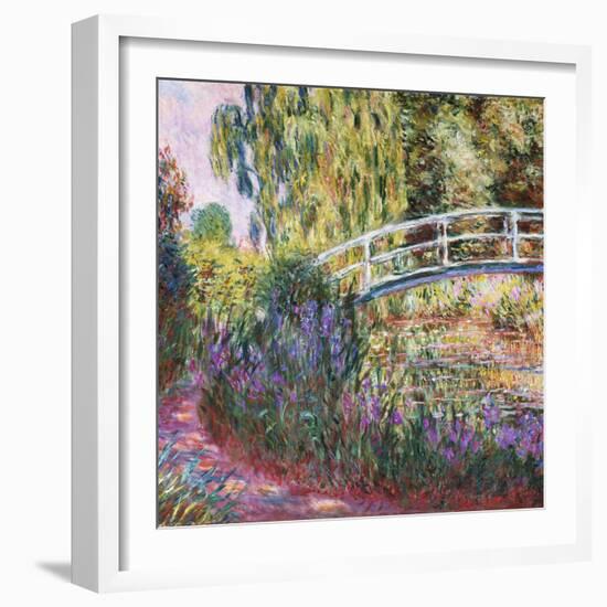 The Japanese Bridge, Pond with Water Lilies, 1900-Claude Monet-Framed Giclee Print