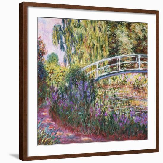 The Japanese Bridge, Pond with Water Lilies, 1900-Claude Monet-Framed Giclee Print