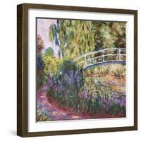 The Japanese Bridge, Pond with Water Lillies; Le Pont Japonais Bassin Aux Nympheas-Claude Monet-Framed Premium Giclee Print