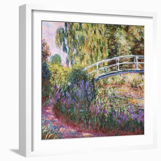 The Japanese Bridge, Pond with Water Lillies; Le Pont Japonais Bassin Aux Nympheas-Claude Monet-Framed Premium Giclee Print