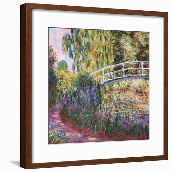 The Japanese Bridge, Pond with Water Lillies; Le Pont Japonais Bassin Aux Nympheas-Claude Monet-Framed Premium Giclee Print