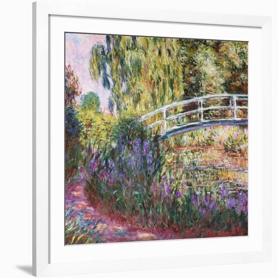 The Japanese Bridge, Pond with Water Lillies; Le Pont Japonais Bassin Aux Nympheas-Claude Monet-Framed Giclee Print